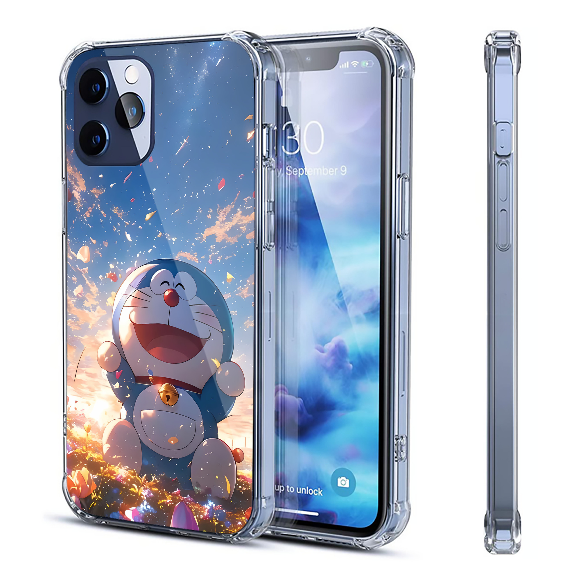 （画像用） ドラえもん Doraemon 【iPhone 12シリーズ対応】透明スマホケース（クリアソフトケース）